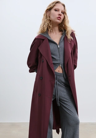 Длинный струящийся тренч оверсайз- Заказать в России