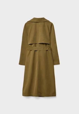 Длинный струящийся тренч оверсайз- Заказать в России