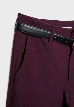 Прямые струящиеся брюки с поясом- Заказать в России