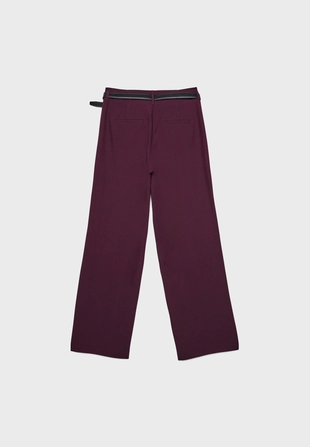 Прямые струящиеся брюки с поясом- Заказать в России