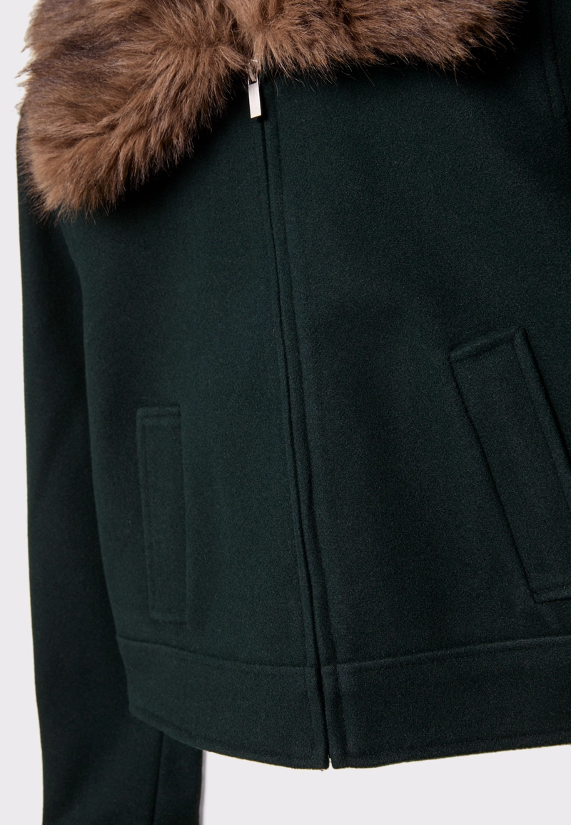 Куртка с отделкой из искусственного меха