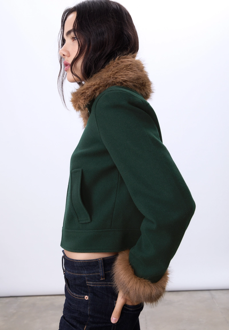 Куртка с отделкой из искусственного меха