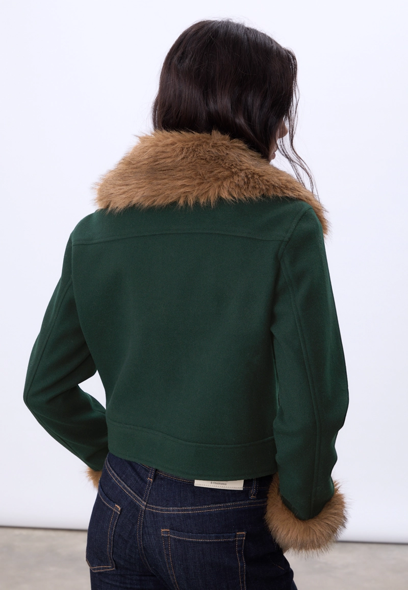 Куртка с отделкой из искусственного меха