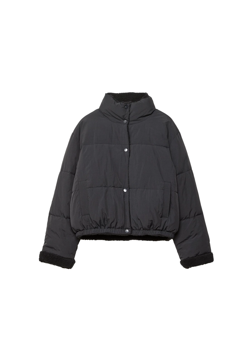 Двусторонняя стеганая куртка из искусственной овчины