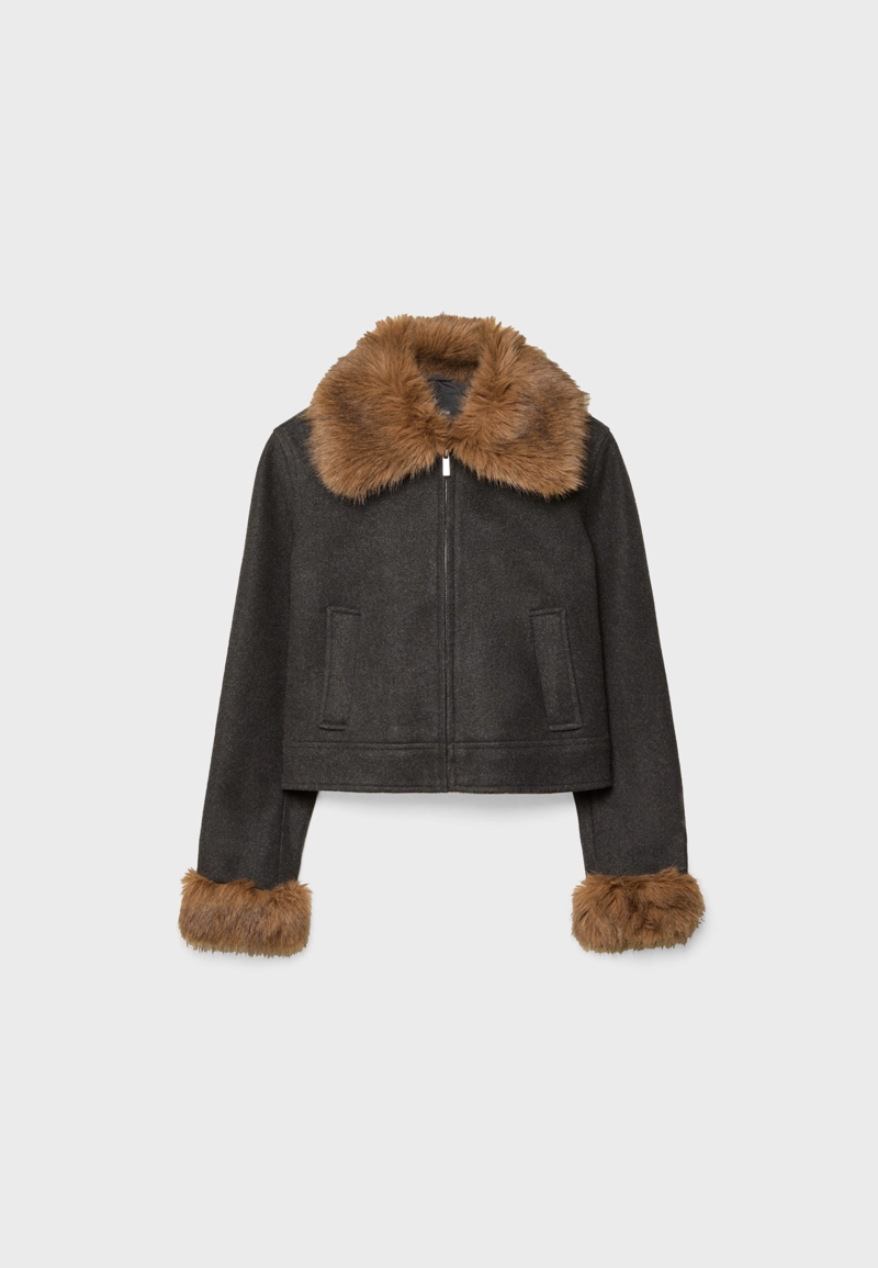 Куртка с отделкой из искусственного меха