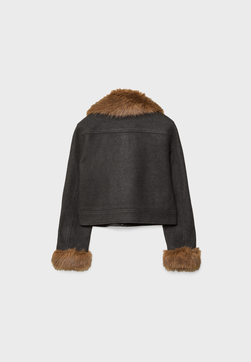 Куртка с отделкой из искусственного меха