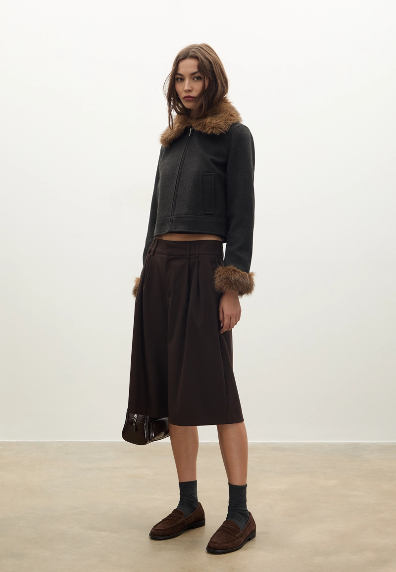 Куртка с отделкой из искусственного меха