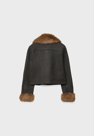 Куртка с отделкой из искусственного меха- Заказать в России