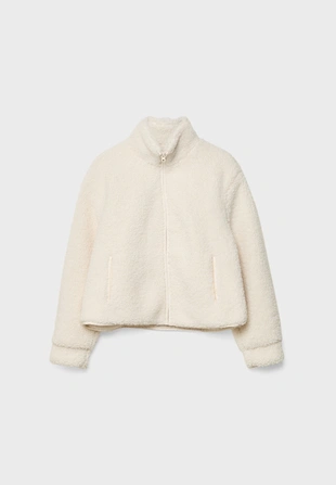 Куртка на молнии под искусственную овчину- Заказать в России