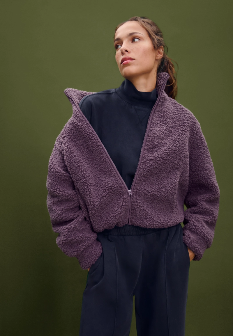 Куртка на молнии под искусственную овчину