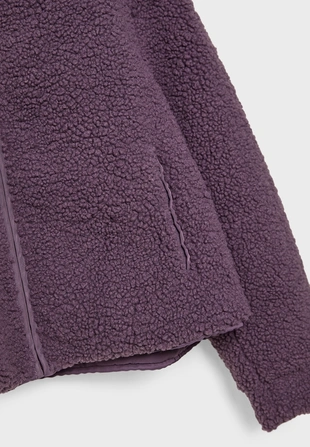 Куртка на молнии под искусственную овчину- Заказать в России