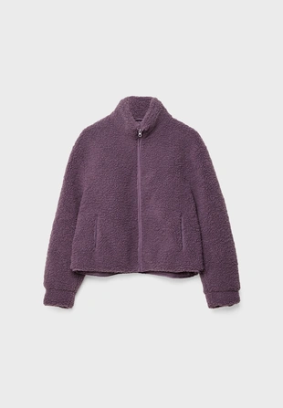 Куртка на молнии под искусственную овчину- Заказать в России