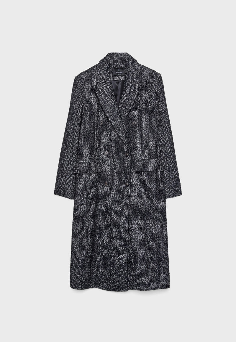 Пальто оверсайз в елочку