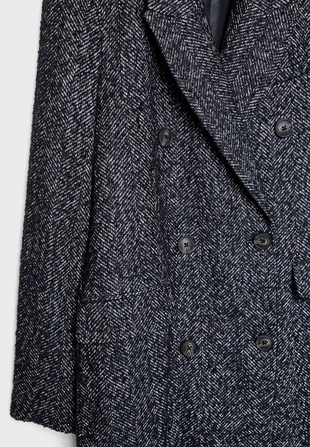 Пальто оверсайз в елочку- Заказать в России