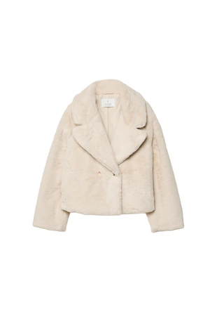 Двубортная куртка из искусственного меха- Заказать в России