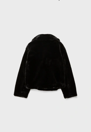 Двубортная куртка из искусственного меха- Заказать в России