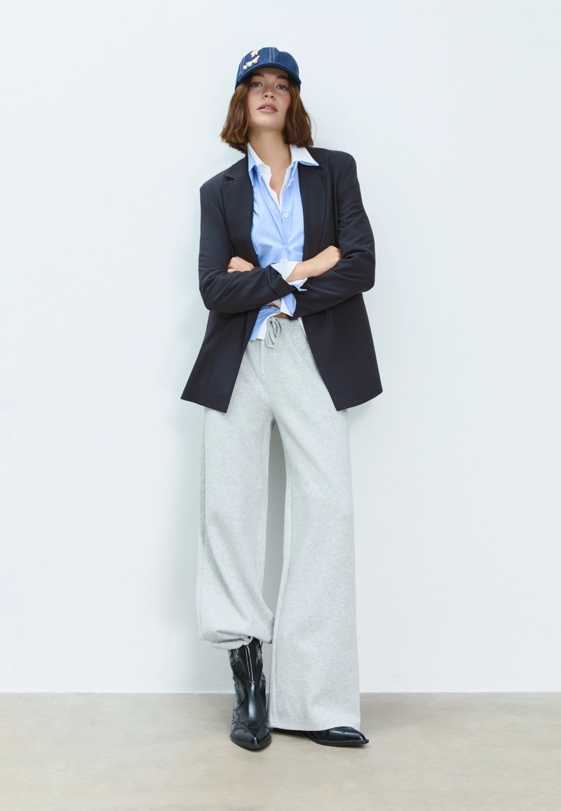 Двубортный пиджак зауженного кроя