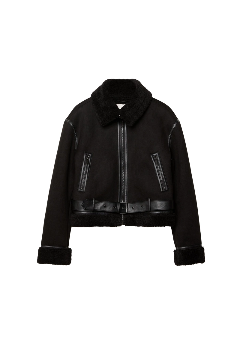 Двусторонняя короткая куртка-авиатор