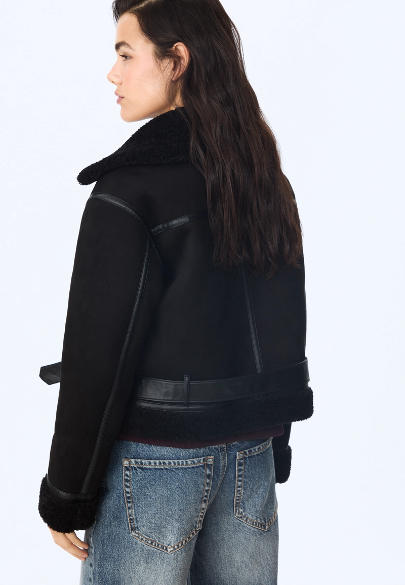 Двусторонняя короткая куртка-авиатор