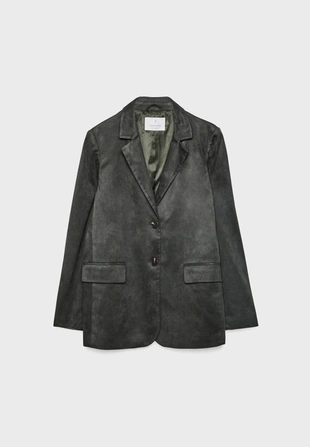 Пиджак из искусственной замши стандартной длины- Заказать в России