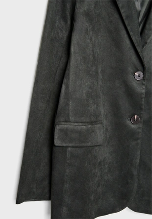 Пиджак из искусственной замши стандартной длины- Заказать в России