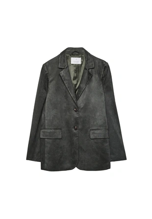 Пиджак из искусственной замши стандартной длины- Заказать в России