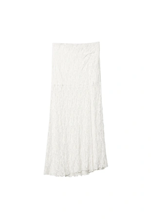 Кружевная юбка-миди со сборками- Заказать в России