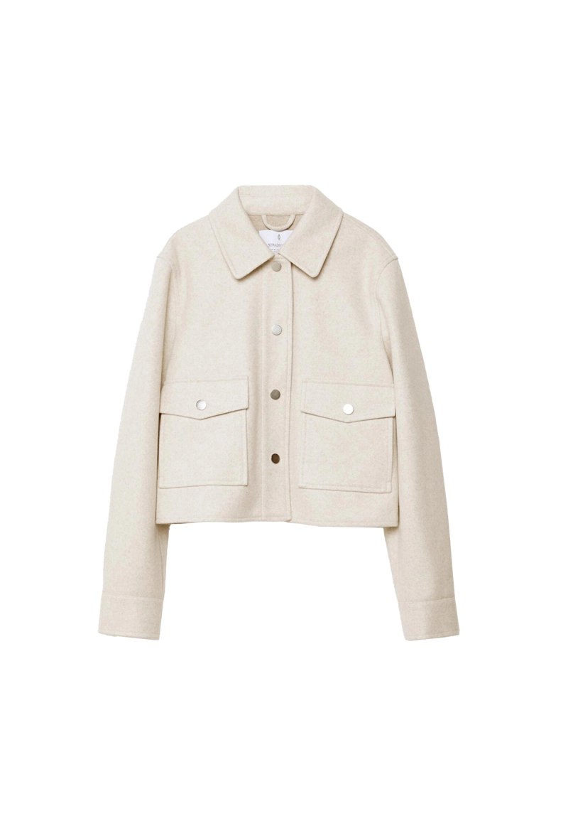 Укороченная куртка из мягкой ткани