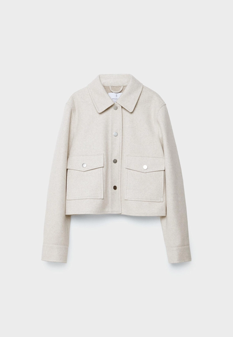 Укороченная куртка из мягкой ткани