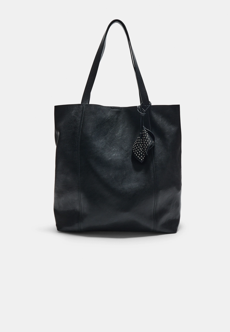 Сумка-шопер из искусственной кожи с цветочным декором