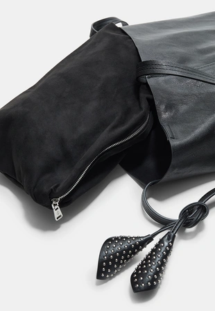 Сумка-шопер из искусственной кожи с цветочным декором- Заказать в России