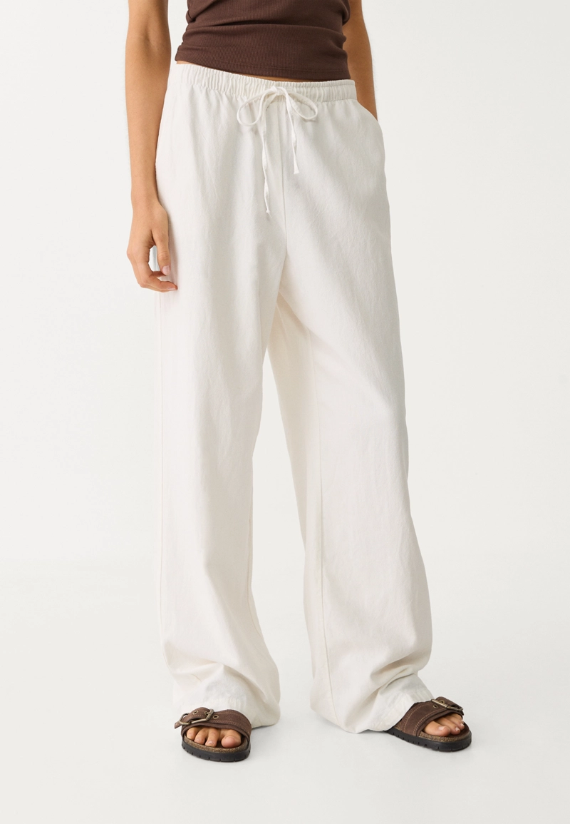 Струящиеся брюки с льном