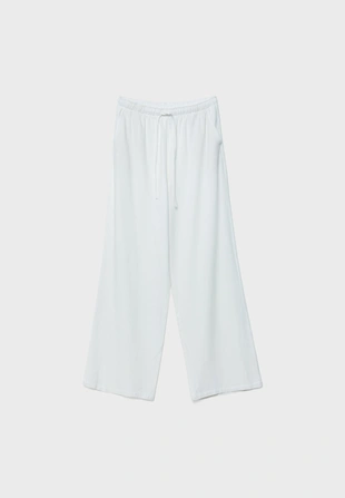 Струящиеся брюки с льном- Заказать в России