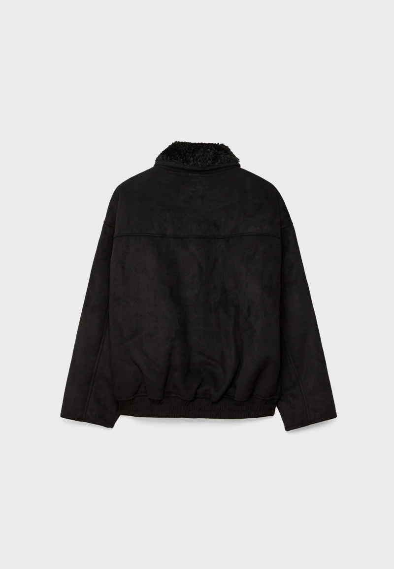 Двусторонняя куртка с комбинированным воротником