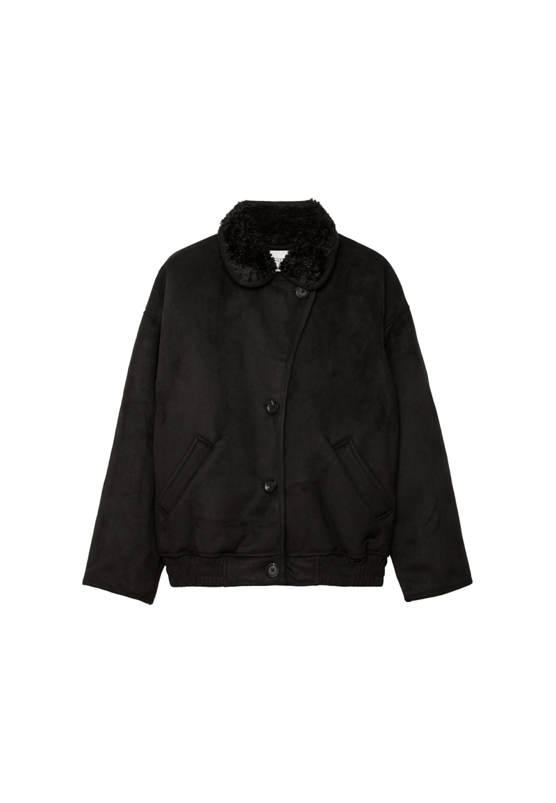 Двусторонняя куртка с комбинированным воротником