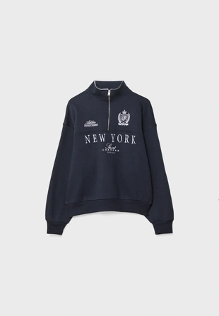 Толстовка на молнии с вышивкой- Заказать в России