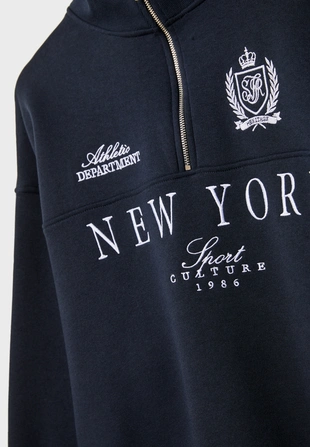 Толстовка на молнии с вышивкой- Заказать в России