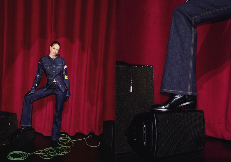 Ботильоны на каблуке в ковбойском стиле