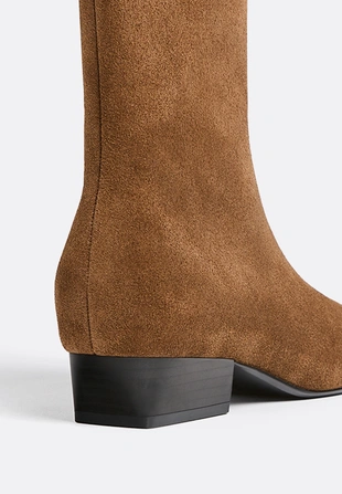 Кожаные ботинки на плоской подошве- Заказать в России