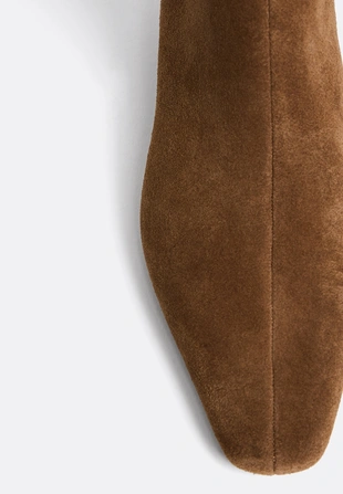 Кожаные ботинки на плоской подошве- Заказать в России