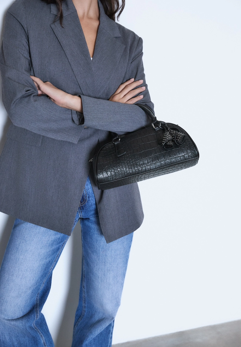 Сумка-боулинг с цветочным декором