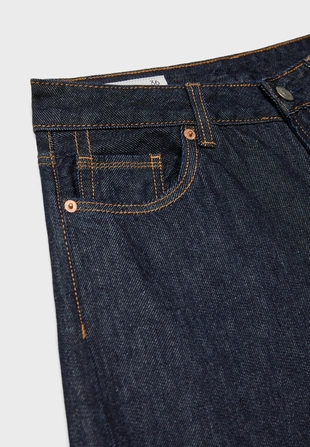 Прямые джинсы D65 с отворотами- Заказать в России