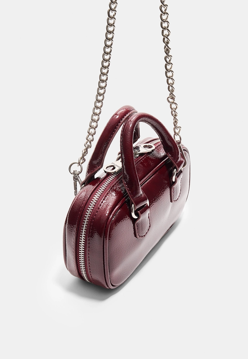 Мини-сумка-боулинг через плечо