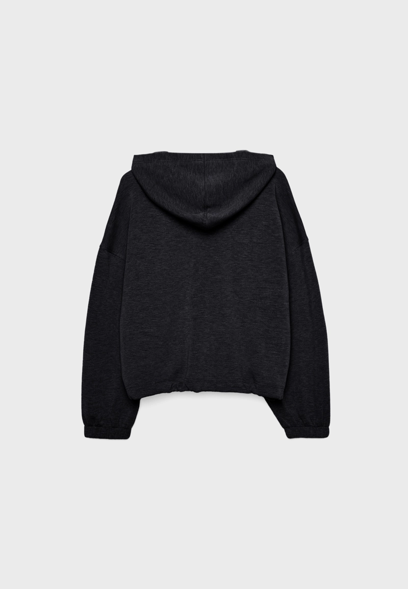 Толстовка с капюшоном с объемной отделкой, мягкая на ощупь