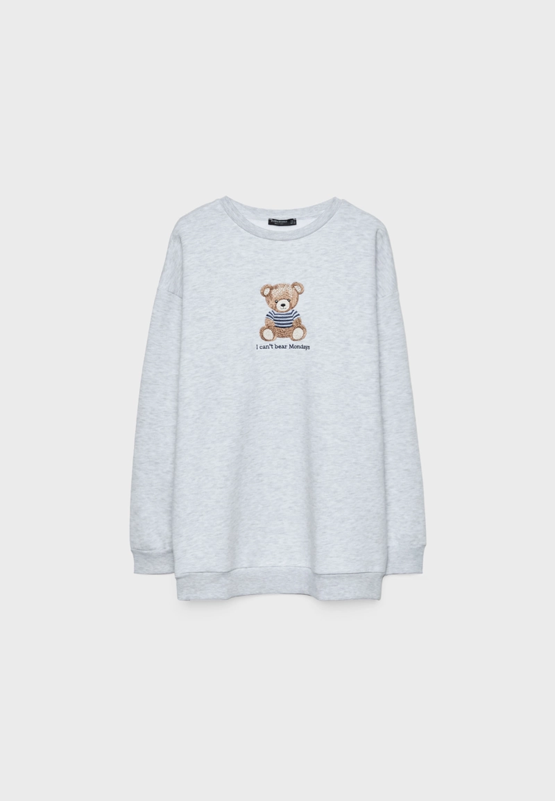 Толстовка с вышитым мишкой