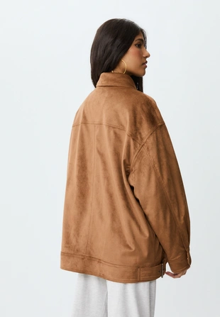 Куртка с пряжками из искусственной замши- Заказать в России