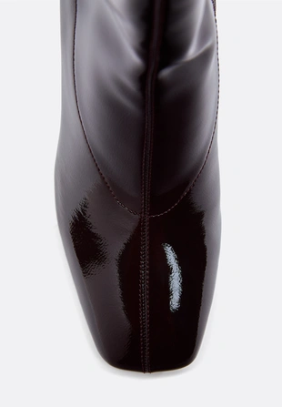 Эластичные ботильоны на каблуке- Заказать в России