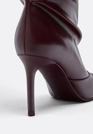 LEATHEREFFECT SLOUCHY HIGHHEEL BOOTS- Заказать в России