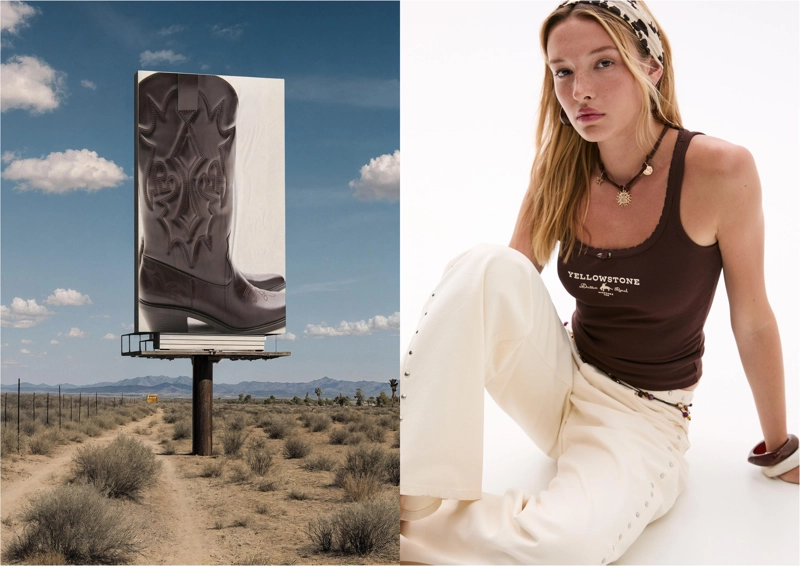 Ботинки в ковбойском стиле на каблуке