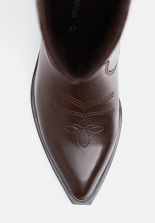 Ботинки в ковбойском стиле на каблуке- Заказать в России